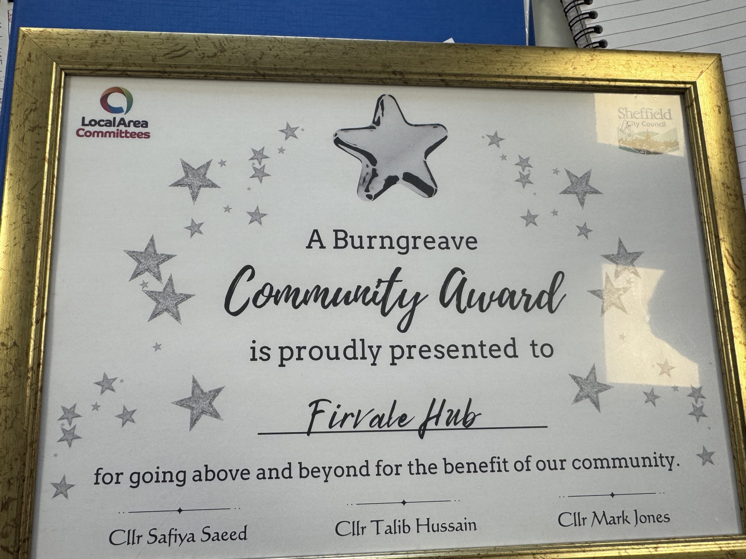 A Burngreave Community Award